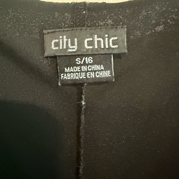 City Chic Black Sequin Wrap Dress - Picture 6 of 10